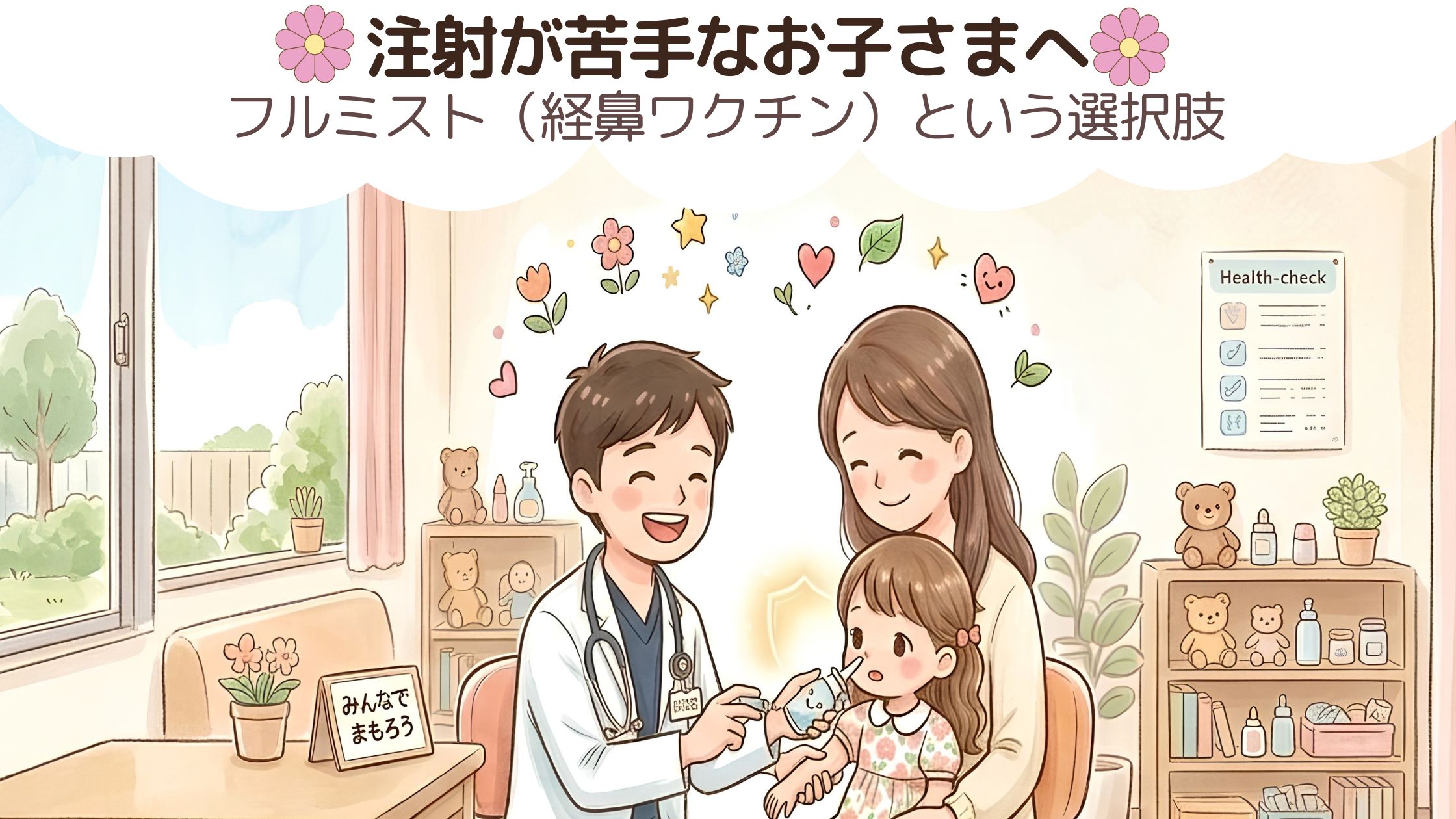 フルミストは、鼻にスプレーするタイプのインフルエンザワクチンです
